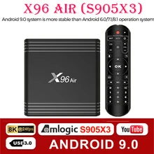 ТВ-приставка Amlogic S905X3 X96 воздушная приставка 8K Bluetooth 2,4 и 5G WiFi HDMI 2,1 Поддержка YouTube Netflix медиаплеер android tv box