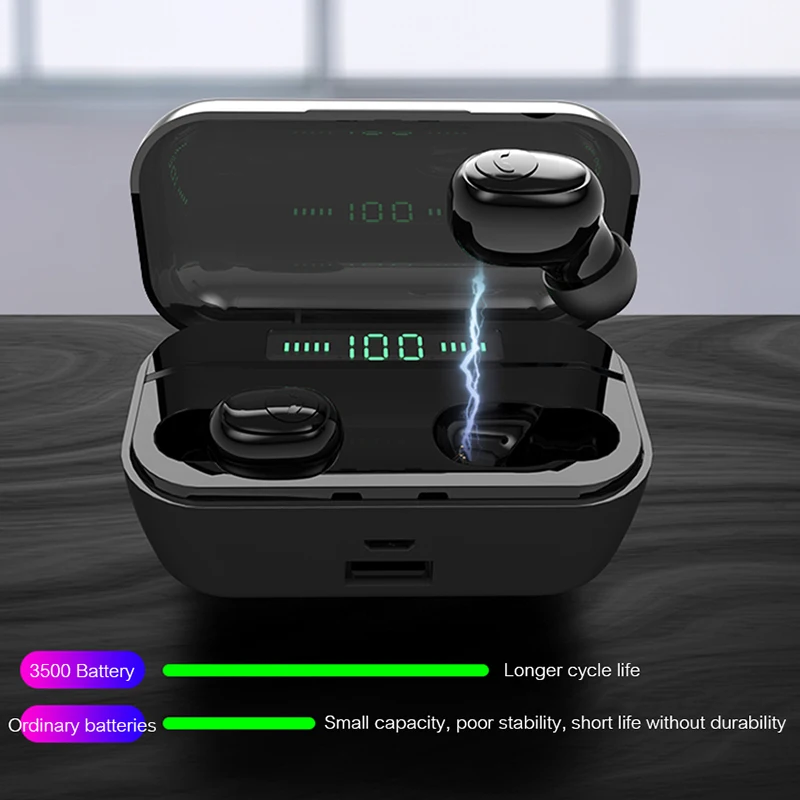 Новые TWS Mini Dual V5.0 Bluetooth наушники истинные беспроводные гарнитуры 3D стерео звук наушники двойной микрофон с зарядкой+ коробка