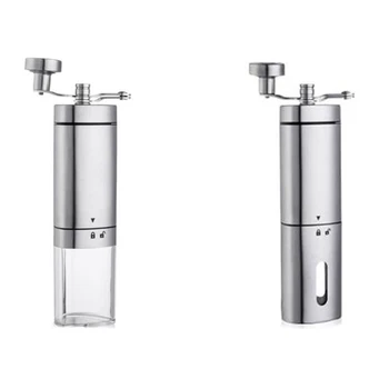 

Manual Coffee Grinder - Premium Portable Stainless Steel Conical Ceramic Burr Mill with Grinding Mechanism