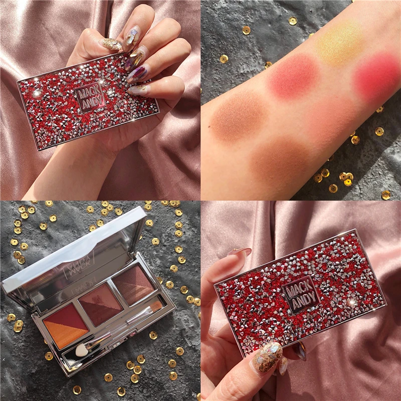 Палитра теней для век Earth Makeup 6 цветов, светлые румяна, пигментированные мерцающие матовые блестящие тени для век, палитра для макияжа