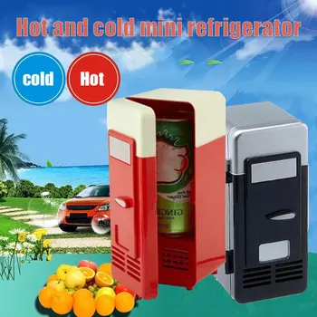 

Freezer USB Mini Fridge Bar Cooler and Warmer Plastic 19.4 * 9 * 9CM Water Car Beverage Fruit Juice Wine Desktop Drink Soda