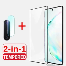 2-in-1 Tempered Glass For Samsung Galaxy Note 10 10pro 10+ Camera Screen Protector For Samsung S9 S8 S10 Plus Note 9 Glass Film