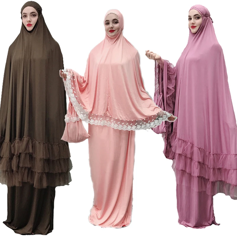 Мусульманская женская молитвенная одежда Khimar юбка комплект длинное платье хиджаб Арабская абайя Jilbab Niqab Afghanistan Clothes For Namaz