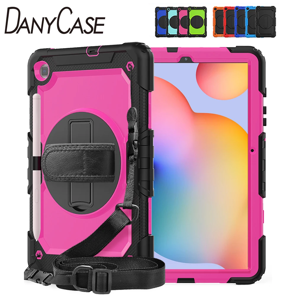 

Case for 2020 Samsung Galaxy Tab S6 Lite 10.4 SM-P610 SM-P615 tablets Cover for Samsung Tab S6 Lite Case Rotate Hand Strap