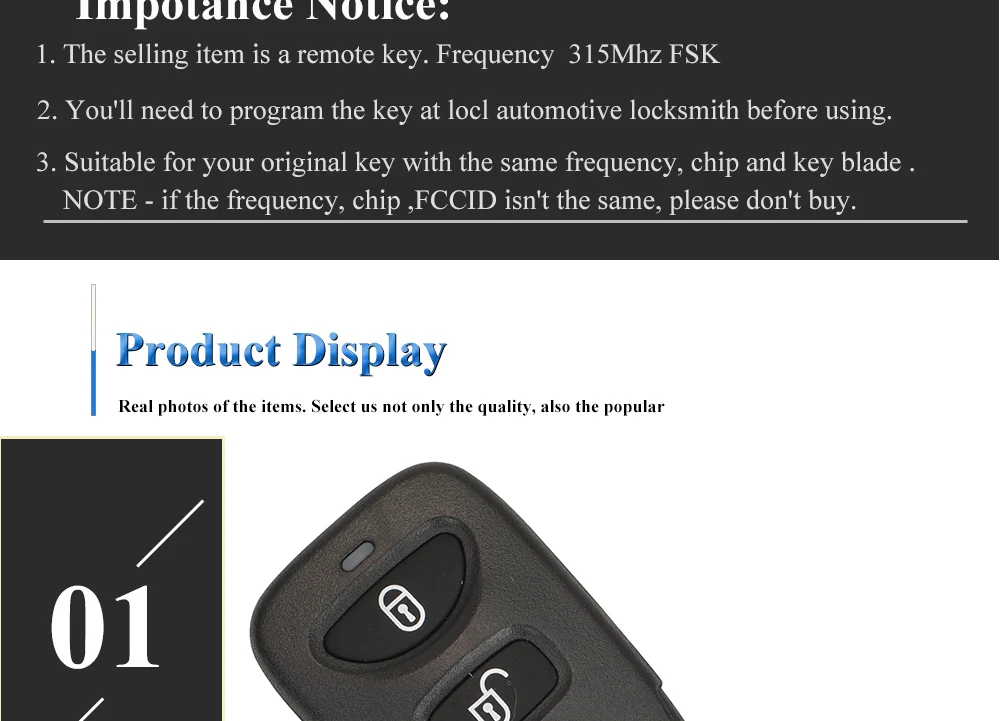 Keyforkess Alarm 315Mhz FSK portachiavi ingresso senza chiave allarme remoto sostituire per Kia Sportage 2007-2009 ID FCC: SEKS-07TX 9 Keyforkess Alarm 315Mhz FSK portachiavi ingresso senza chiave allarme remoto sostituire per Kia Sportage 2007-2009 ID FCC: SEKS-07TX - H8abfc118f6db4a269d496ddf16b03468D