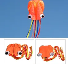 4M Octopus Flying Kite Long Soft Kite with Handle Line for Children Kids Outdoor Sports Beach Octopus Kite Easy to Fly