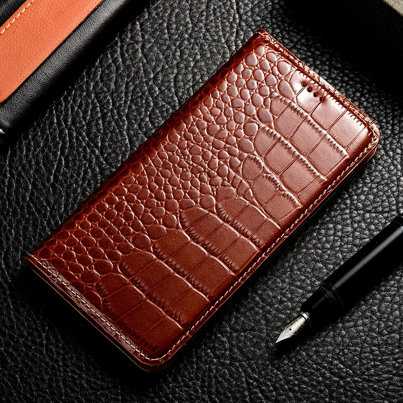 Brown Флип-чехол из натуральной кожи с крокодиловым принтом Для Doogee Mix Lite 2 BL5000 BL7000 BL12000 Pro Y6 T6 Shoot 1 2 Чехол кожаный чехол s - Цвет: Brown