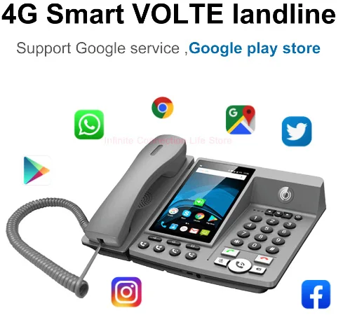 Умный LTE 4G gsm фиксированный беспроводной стационарный телефон Android SIMcard Videocall wifi Bluetooth точка доступа telefono для дома и офиса busi