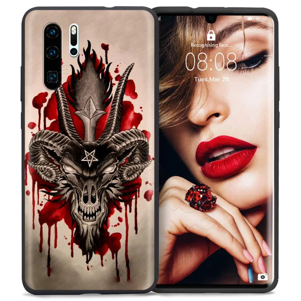 8 Чехол Webbedepp Satanic Scary Skull для huawei Honor 6A 7A 7C 7X8 8X 8C 9 9X10 20 Lite Pro Note View - Цвет: 8