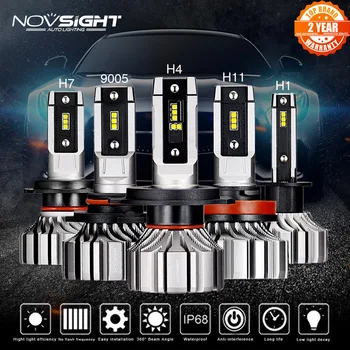 

NOVSIGHT H11 Bulbs Car LED Headlight 9005 HB3 9006 HB4 9012 H1 H3 H4 H7 H8 H9 Auto Accessories 50W 8000LM 6500K Fog Light