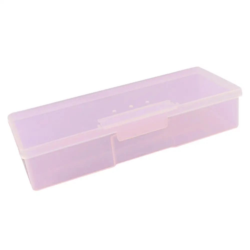 

Manicure Storage Jewelry Plastic Rectangle Nail Art Tool Plastic Pens Cuticle Pusher Polishing buffer files Strip Container