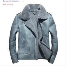 Зимняя мужская куртка из натуральной кожи, куртки из натурального меха, короткая куртка из овчины, мужская куртка wp17a359 KJ1415