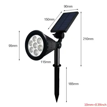 

2 Sets 7 LED Solar Spotlights Outdoor Solar Lights Waterproof Color Spot Lights for Garden Landscape Spotlights Dark Sensing Aut