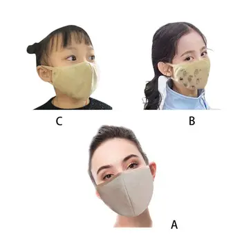 

Women Men and Children Washable Mouth Mask Dustproof Cotton Half Face Cover Anti Pollution Reusable Earloop Respirator