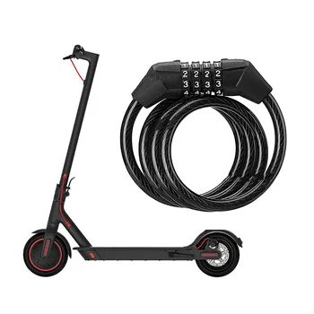 

4-digit Anti-Theft Code Lock for Xiaomi Mijia Electric Scooter Mini Portable Scooter Security Steel Wire Lock