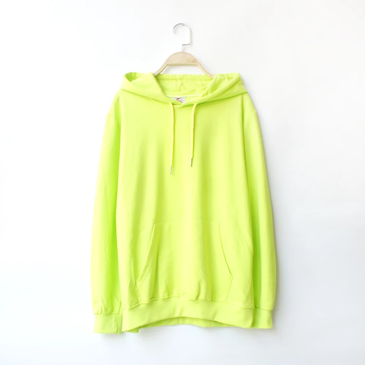 

Autumn Women Fashion Neon Green Loose Hoodies Candy Color Thin Korean Couples Long Sleeve Pullovers Street Casual Sweater Shirts