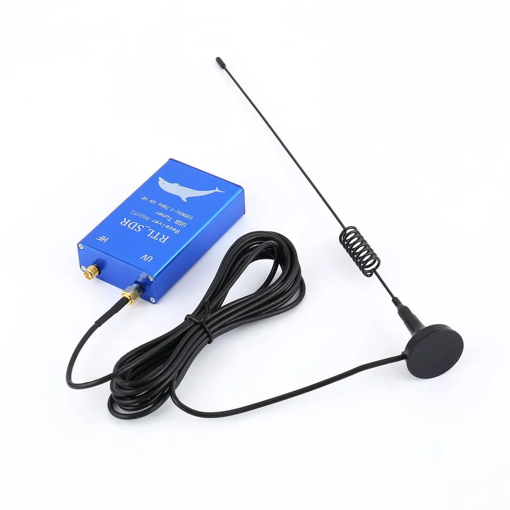 RTL.SDR USB Tuner Receiver RTL2832U+R820T2 Radio 100KHz-1.7GHz UHF VHF UV HF RTL SDR CW DSB LSB AM FM Radio Work with PC