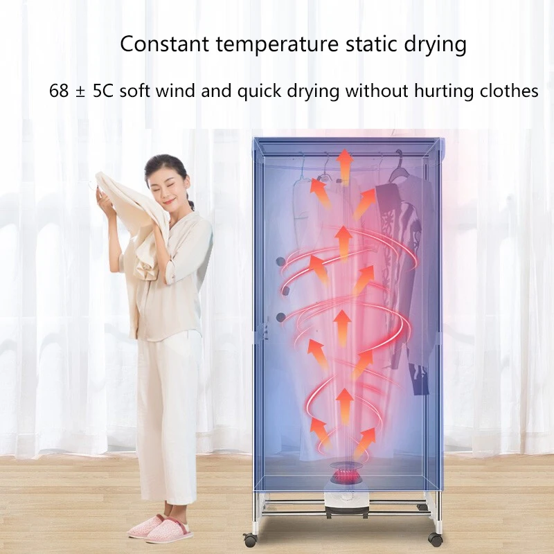 Foldable Clothes Dryer Portable 220v Electric Clothes Drying Rack Warm air  Energy Saving Dryer closet type air-drying Wardrobe