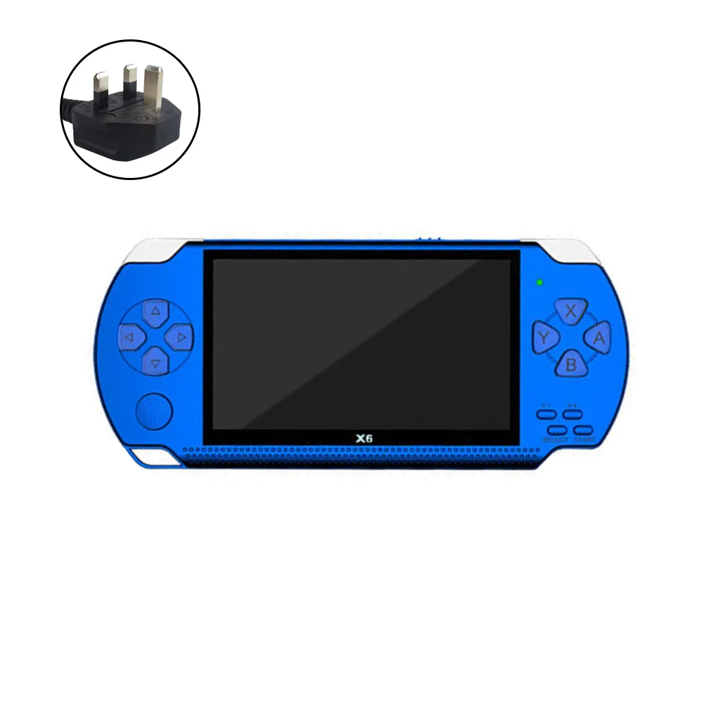 Blue UK 4," Игровая консоль подарки 8G HD перезаряжаемый портативный плеер Ретро Веселые многофункциональные дети с av-кабелем и зарядной головкой - Цвет: Blue UK