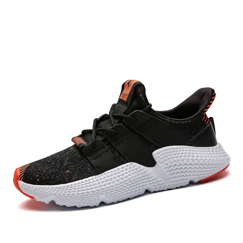 

Large size men's shoes 001 fly woven mesh breathable fashion Korean version of the tide shoes shark models casual running shoes.