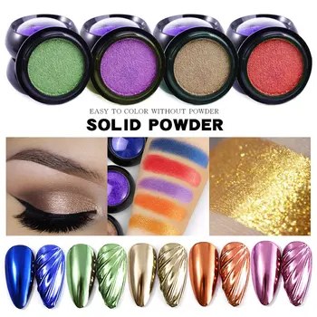 

Nail Solid Magic Mirror Effect Powder Cosmetic Level Nail Wave Laser Powder Titanium Gold Powder