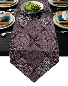 

Mandala Datura Bohemia Table Runner Table Flag Home Party Decorative Tablecloth Table Runners for Wedding