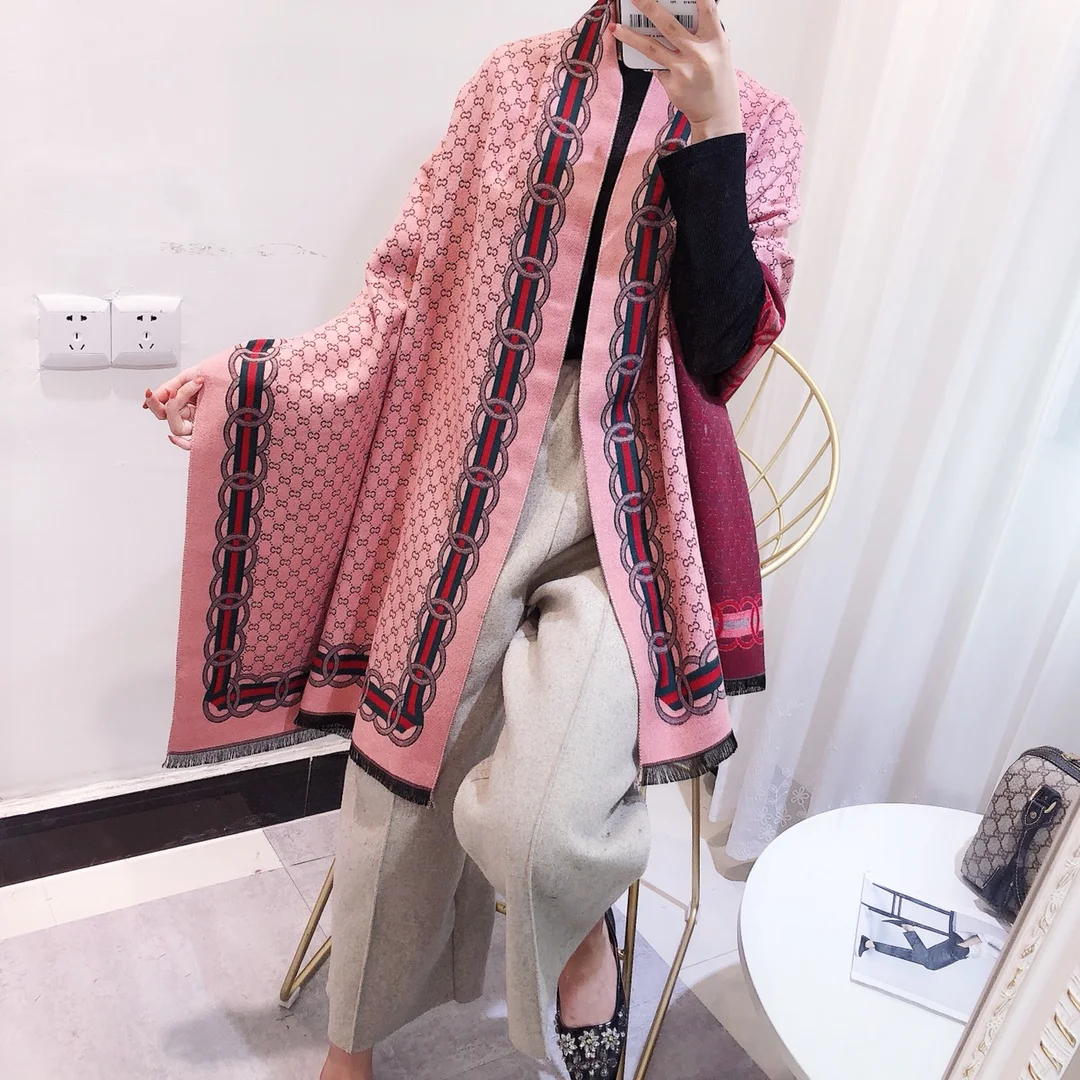 Дизайн брендовый Женский кашемировый шарф шаль теплая Модная распродажа осень зима - Цвет: 4