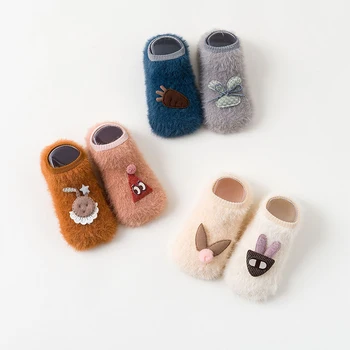 

High Quality Baby Boy Girl Cute Thick Warm Cartoon Pattern Breathable Casual Comfortable Floor Socks Clothing Drop