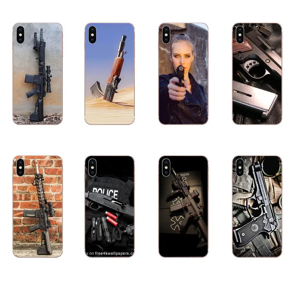 

Assaultrifle AK 47 AK47 M16 Soft Case Cover For Galaxy J1 J2 J3 J330 J4 J5 J6 J7 J730 J8 2015 2016 2017 2018 mini Pro