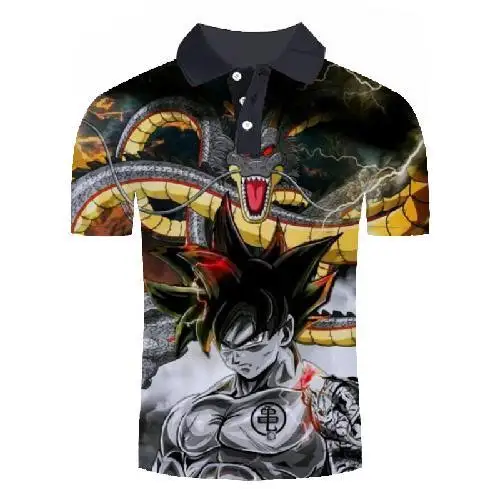 2019 Ropa nueva Dragon Ball Z 3d polo hombre polo camisetas de moda de polos hombre casual camiseta masculina camisetas y tops|Polo| - AliExpress