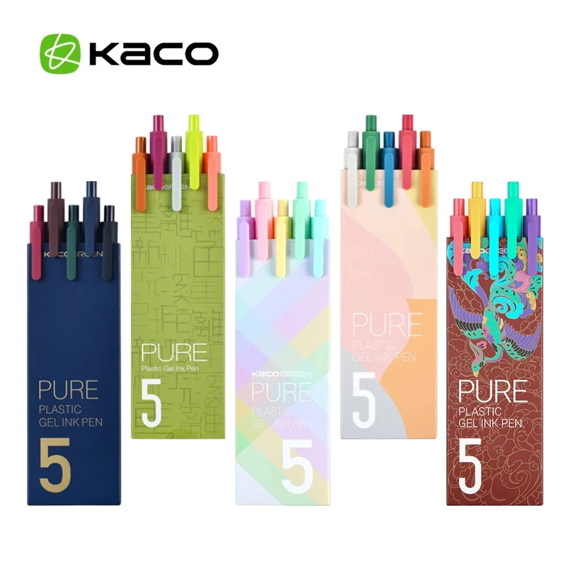 Kaco Sign Pen 0.5MM Ink for Xiaomi Mijia Gel Pen Kacogreen Colorful Refills Smooth Ink Writing Durable for School Business 7pcs 0 5mm gel pen color ink set pens super durable colorful writing sign pen office school stationery supplies
