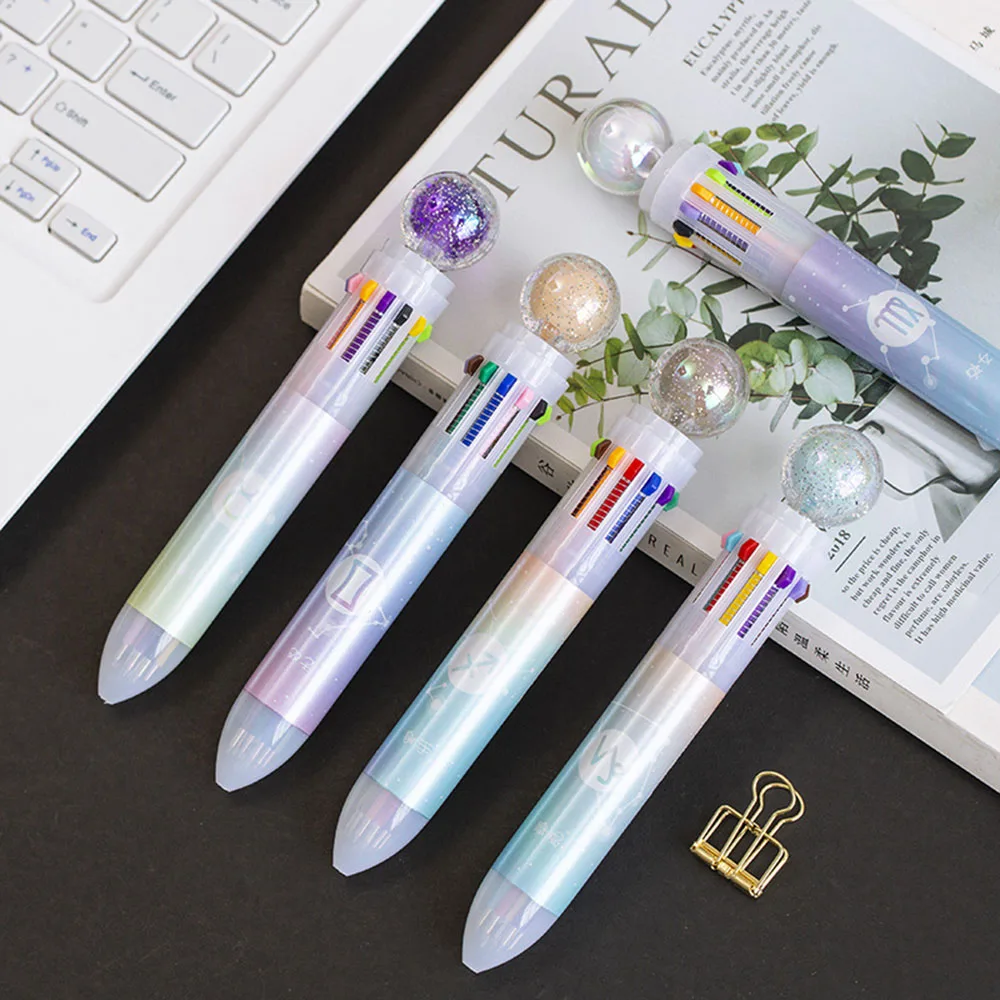 

1 Pcs Creative Constellation 12 Color Ballpoint Pen Student Colorful Writing Office School Supplies Stationery