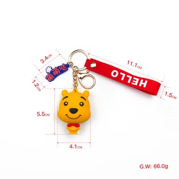 

Creative Cartoon Animal Doll Key Chain Korea Personality Peach Fashionable Element Keychains Student Backpack Car Accessories