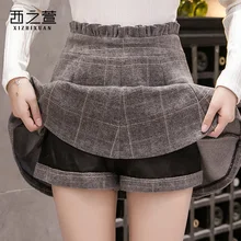 Юбка средней длины женская осенняя и зимняя Новая Осенняя 100 Зимняя юбка со складками короткая утепленная юбка