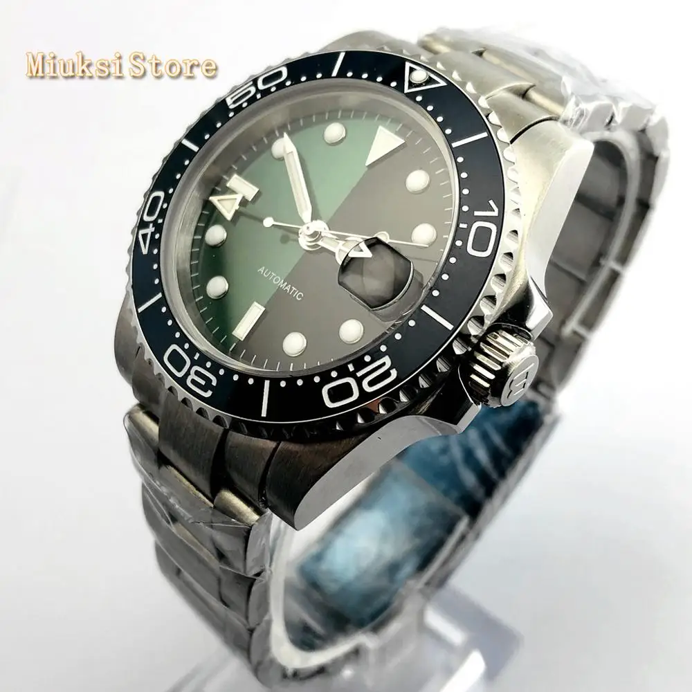 

Bliger 40mm sapphire glass sterile dial GMT date window ceramic bezel luminous automatic mens top mechanical watch