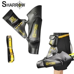 Archery Arrow Bag Leather Diagonal Waist Hanging Arrow Quiver with Adjustable Belt For Placing Crossbow Arrows Hunting Accessory