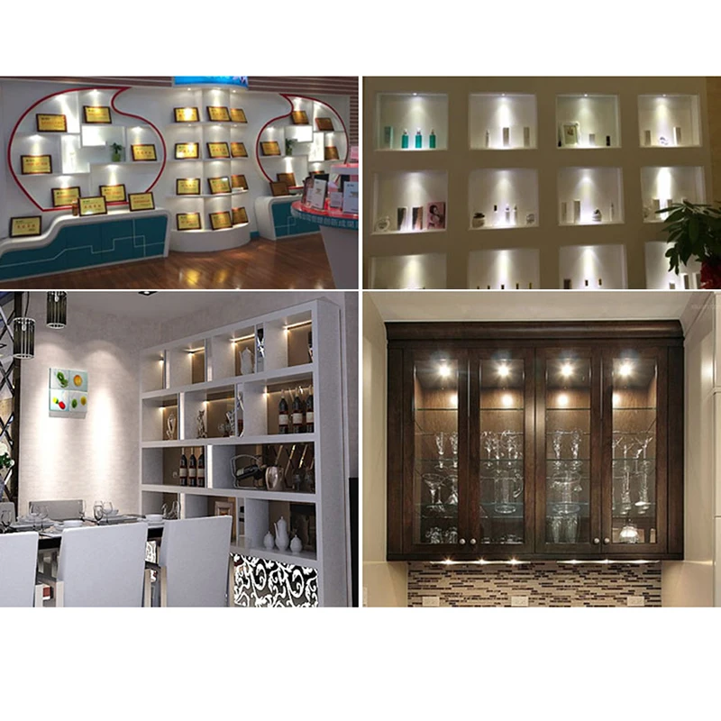 4/10pcs Led 미니 통 1W 3W 디 밍이 가능한 스포트 라이트 Recessed 램프 AC85-265v 천장 조명 알루미늄 52mm 드라이버