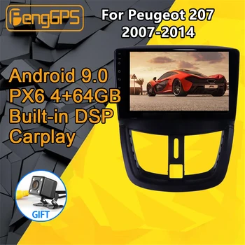 

For Peugeot 207 2007 2008 2009 - 2016 Car multimedia player Stereo Android PX6 Radio Audio GPS Navigation Head unit 360 Camera