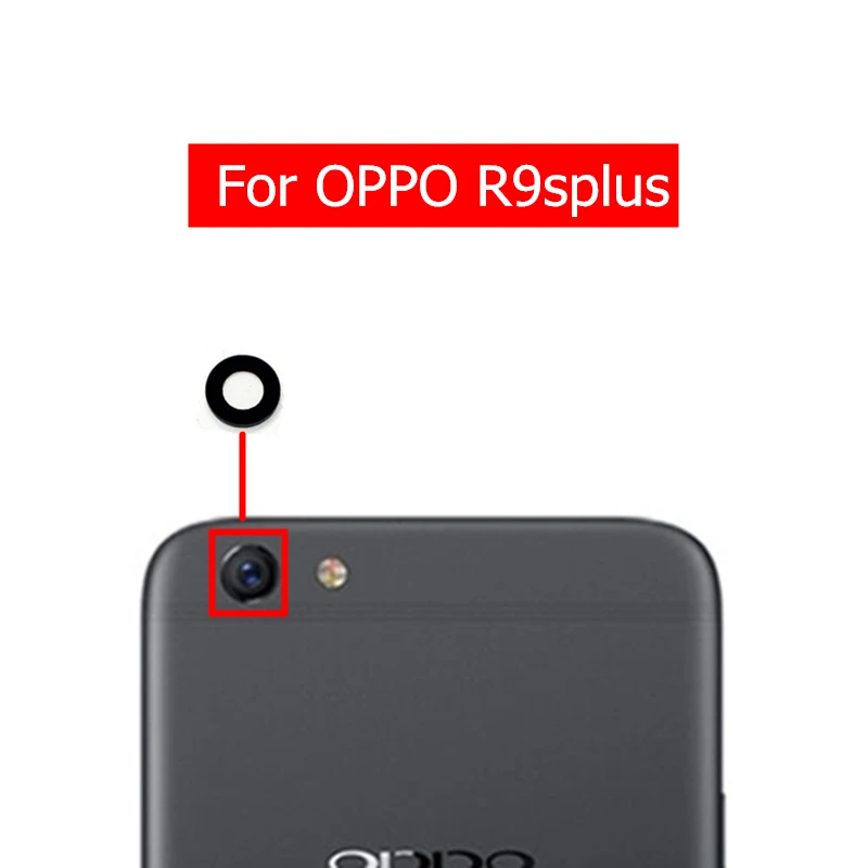 Стеклянный объектив для камеры OPPO R9s plus 2 шт. задней с клеем 3M запасные части
