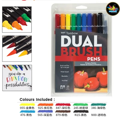 Set G 10 цветов, набор TOMBOW ABT, мягкая кисть, ручка, маркеры, набор, каллиграфия, ручки, костюм, двойная головка, маркеры, рисование, товары для рукоделия - Цвет: Set G