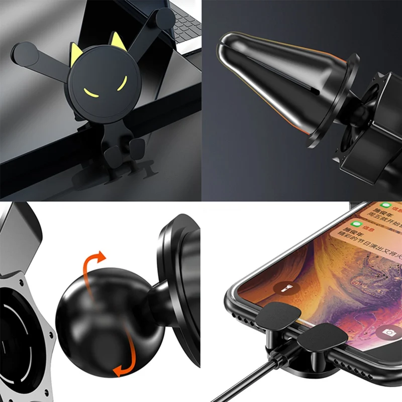  Schwerkraft Auto Telefon Halter Air Vent Halterung-Grip Smartphone Halter Für iPhone 7 Plus Telefon