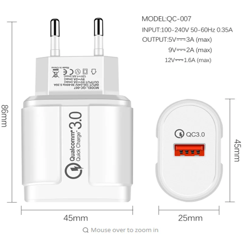 NEW 18W Fast Charge USB Charger for Car Jump Starter Fast Charging Adapter USB Device for Car Starting Device