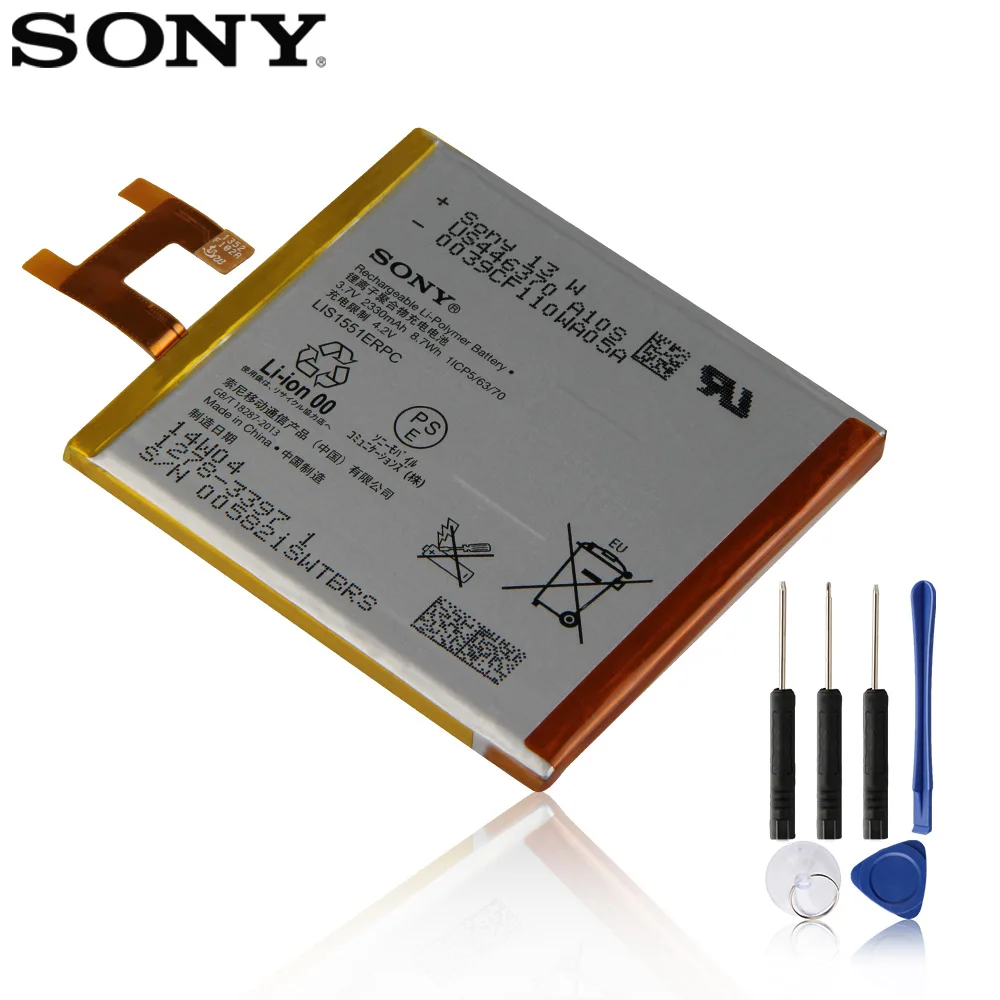 Оригинальная батарея LIS1551ERPC для Sony Xperia Z L36h SO 02E C6603 S39H L36i c6602 LIS1502ERPC сменная