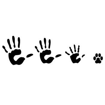 

CK3215# High Five Family reflective funny car sticker vinyl decal waterproof car auto stickers silver/ black for bumper