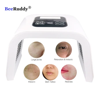 

BeeRuddy 7 Colors LED Facial Mask Foldable PDT Therapy Skin Rejuvenation Photon Device Spa Acne Remover Anti-Wrinkle Led Light