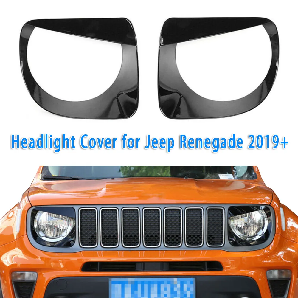 2 шт передний светильник, головной светильник, сердитая наклейка для глаз, Накладка для Jeep Renegade 19-20