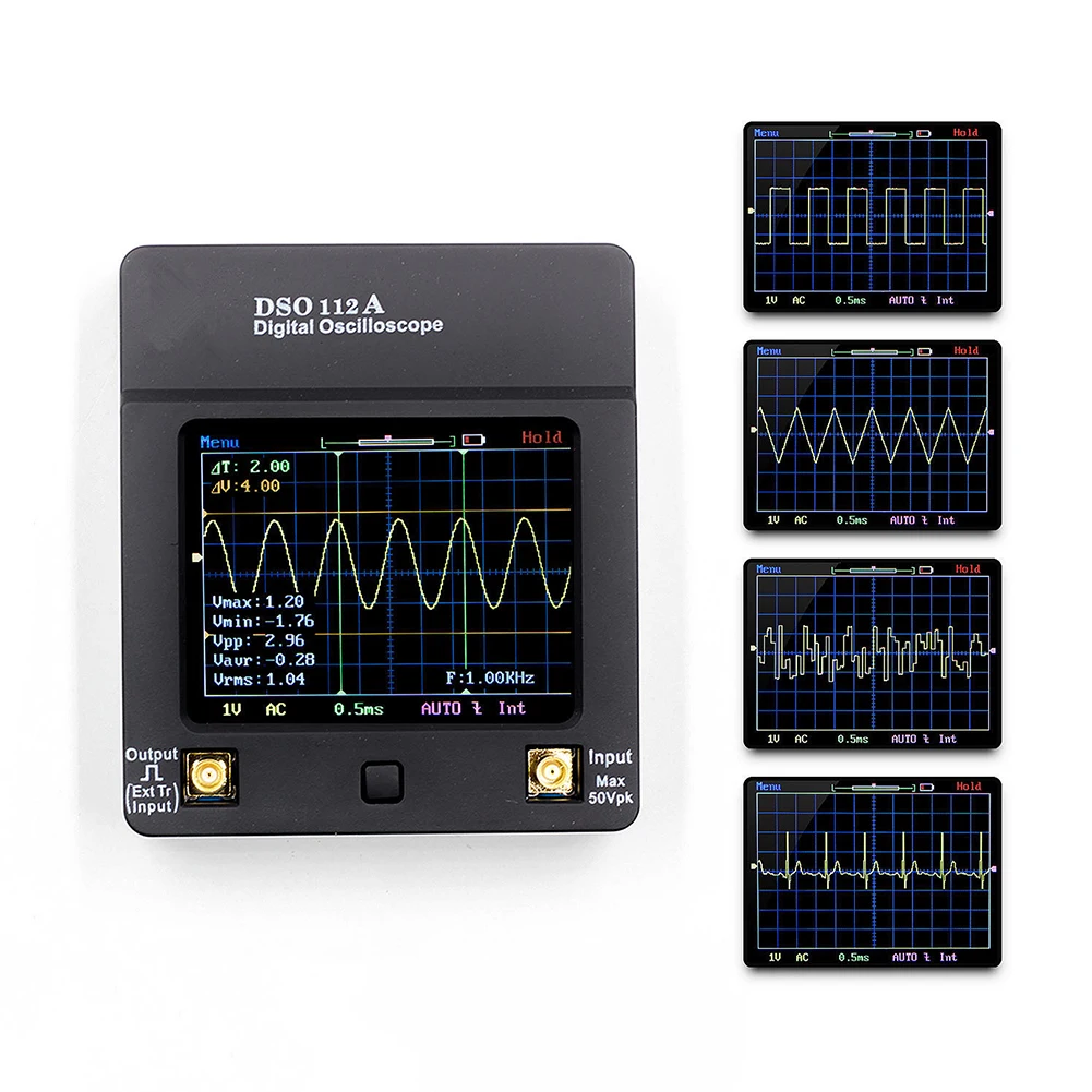 DSO112A Осциллограф USB 2 МГц Портативный цифровой хранения Мини Анализатор Прочный 5Msps сенсорный экран инструменты стабильный ручной