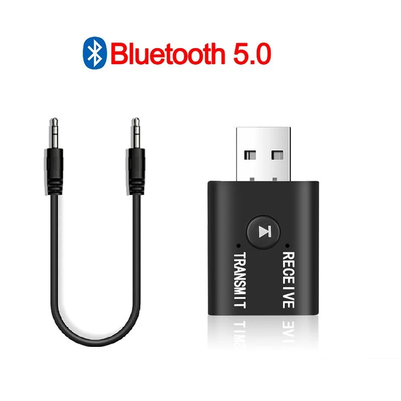 Bluetooth 5 0 мини беспроводной музыки 3 мм Aux Usb Power аудио передатчик адаптер Авто