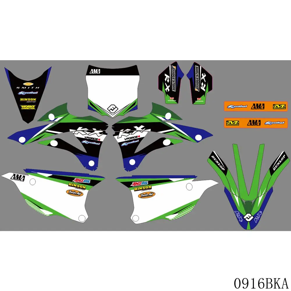 Full Graphics Decals Stickers Motorcycle Background Custom For KAWASAKI KX85 KX100 KX 85 100 2014 2015 2016 2017 2018 | Автомобили и