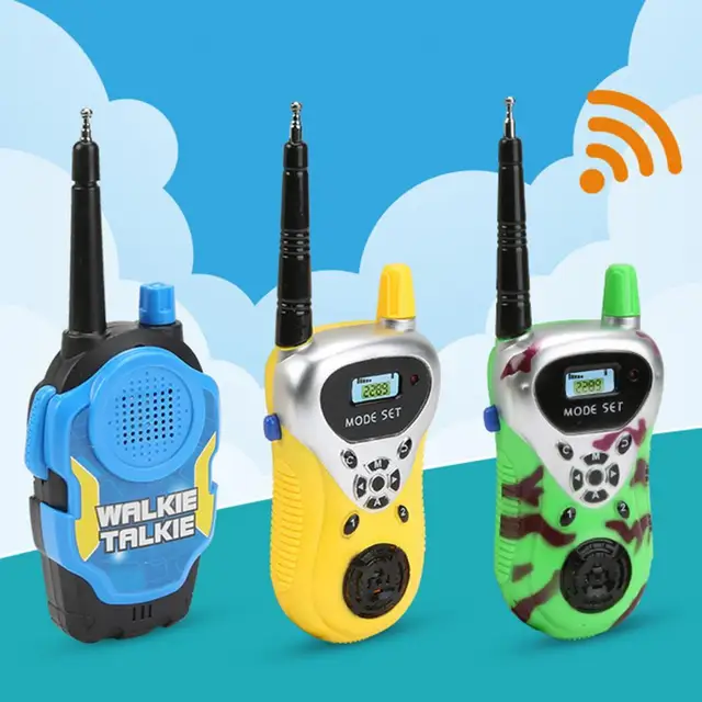 2Pcs/Set Children Walkie Talkie Remote Wireless Parent-child Interactive Toy Fun Cartoon Shape Design Parent-child Interaction 1